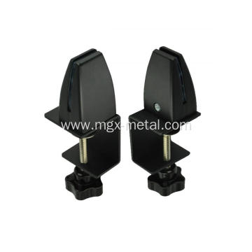 Black Adjustable Aluminium Table Clamp For Acrylic Panel